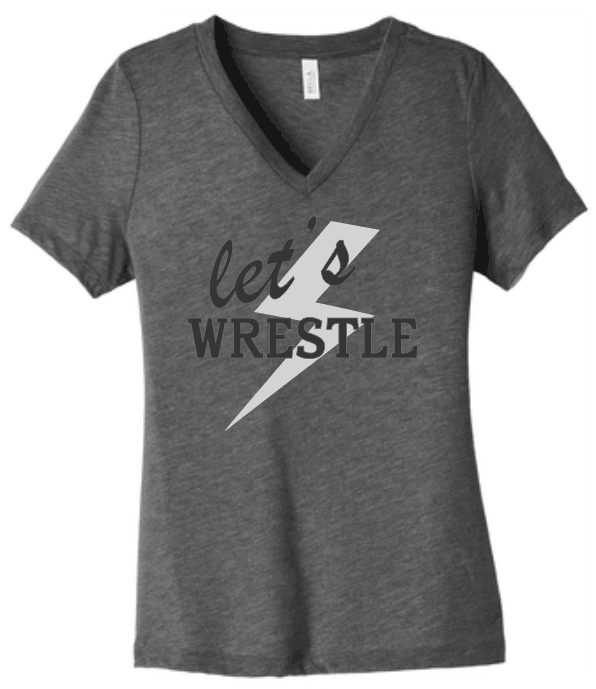 ANML Let's Wrestle Ladies V-Neck Tee