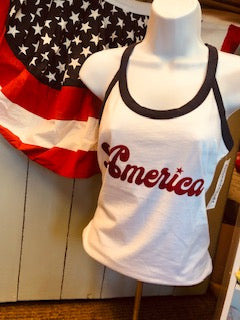 America Women's Ringer Tank