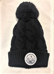 Grey Duck Twist knit Beanie
