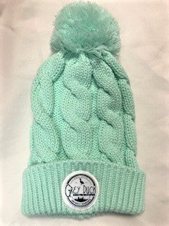 Grey Duck Twist knit Beanie