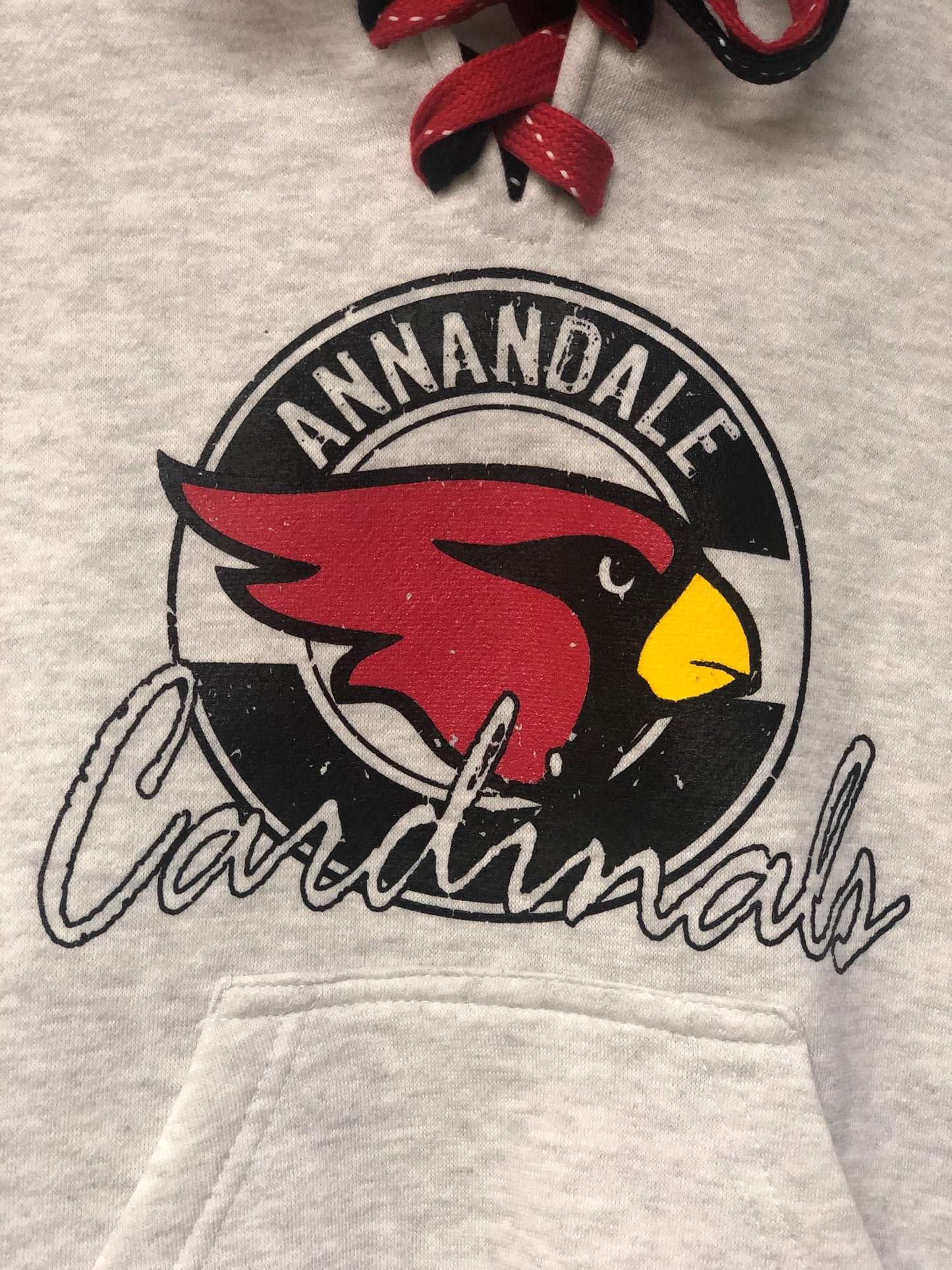 Colored Lace Up Cardinal Hoodie