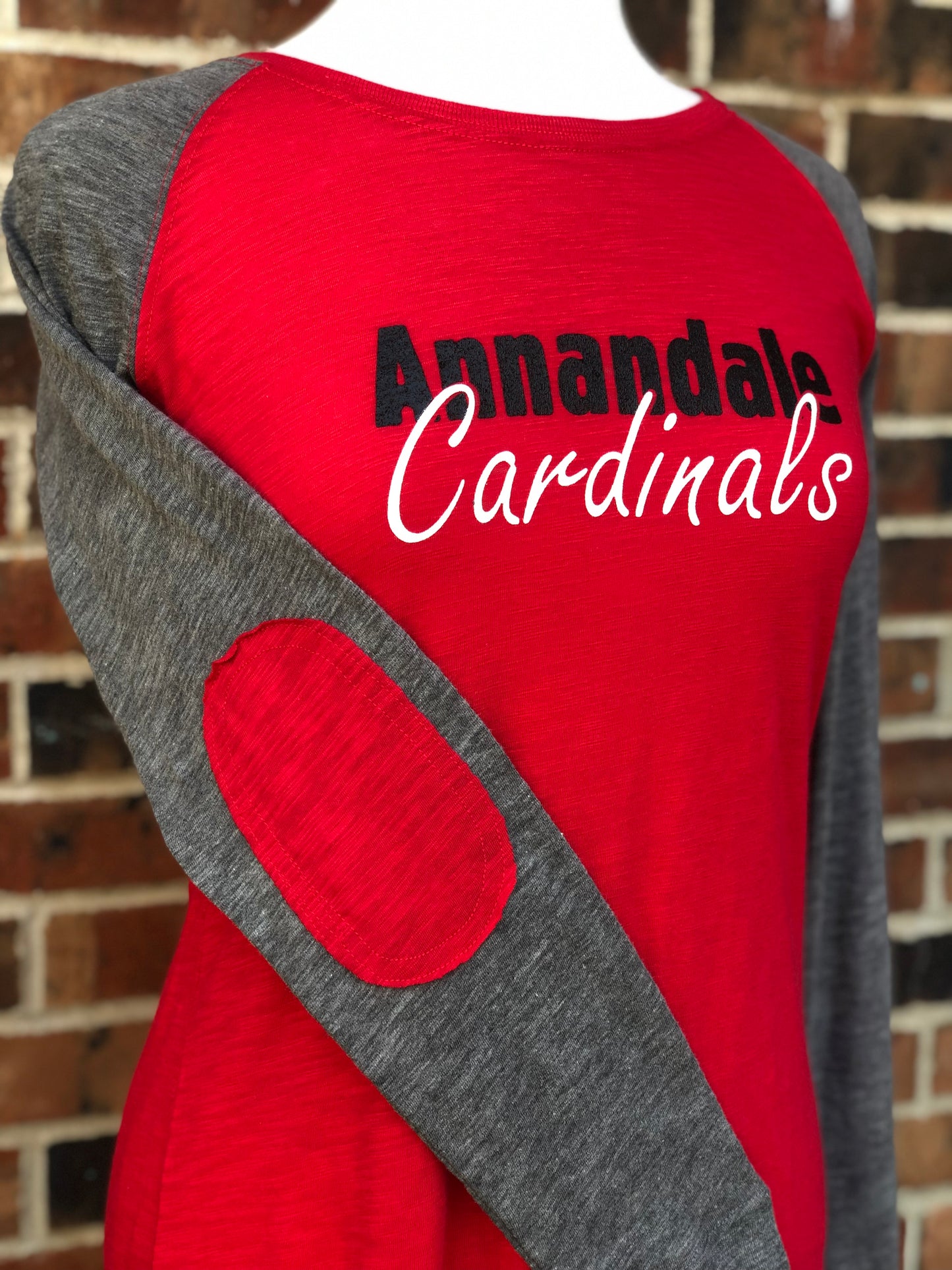 Annandale Cardinal Preppy Patch Long Sleeve Tee