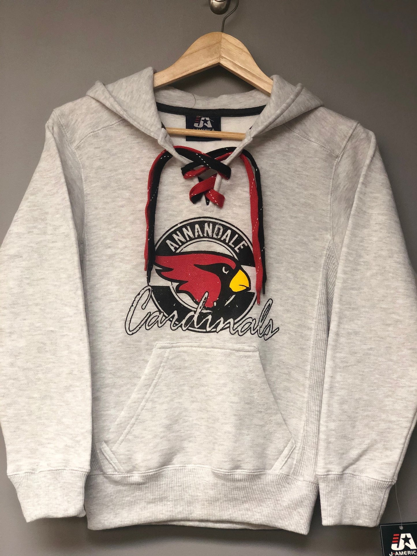 Colored Lace Up Cardinal Hoodie